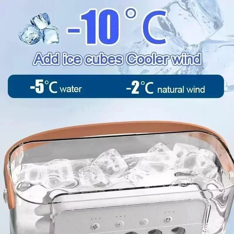 New 3 In 1 Fan AIr Conditioner Household Mini Air Cooler LED Night
